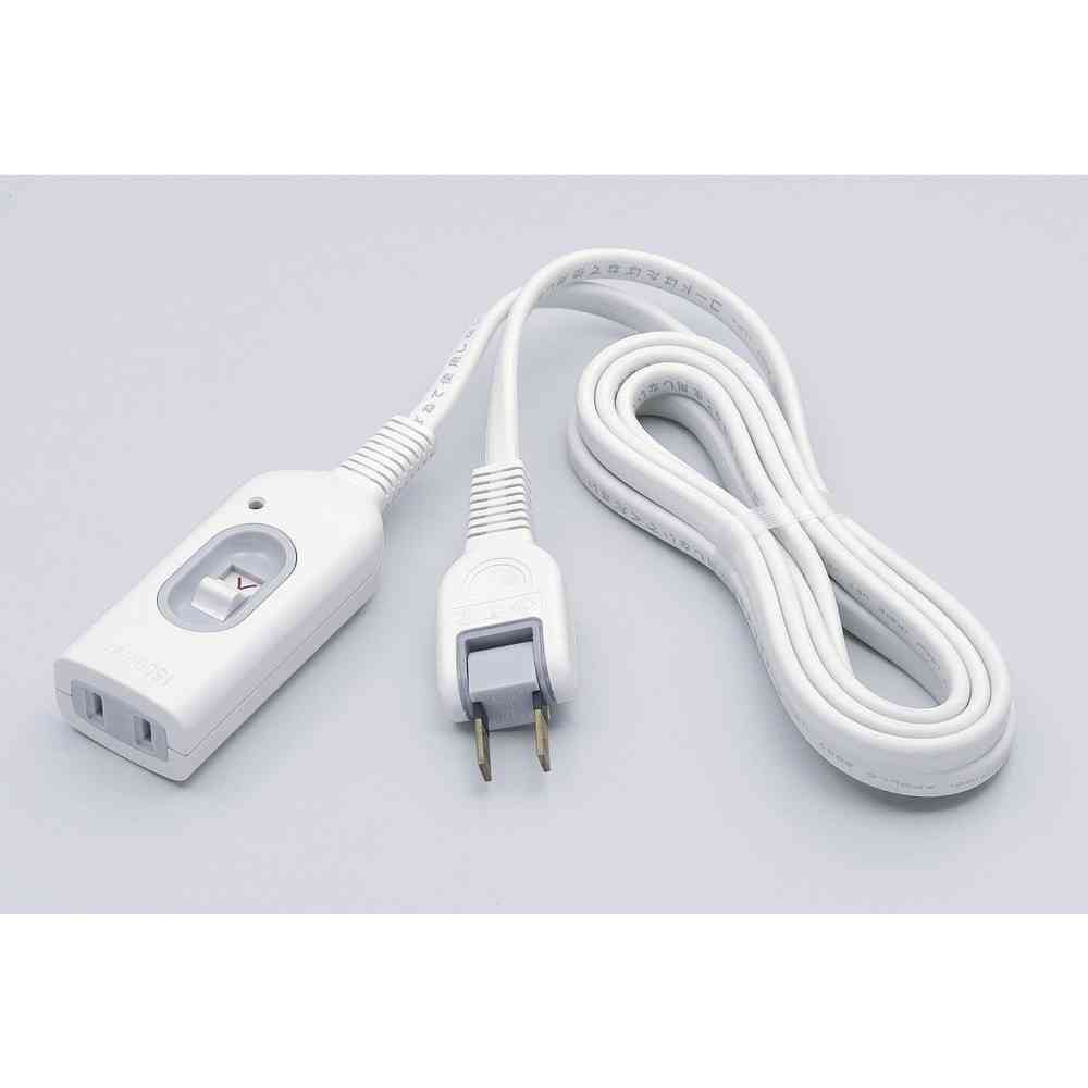 エルパ ELPA スイッチ付延長コード 0.5M W-S1005B(W)