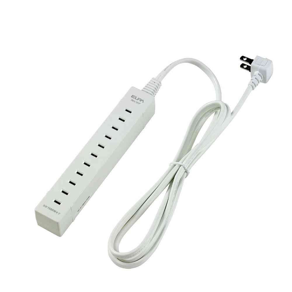 朝日電器 ELPA スリムタップ 5個口 1.5m WL-5015B (W)