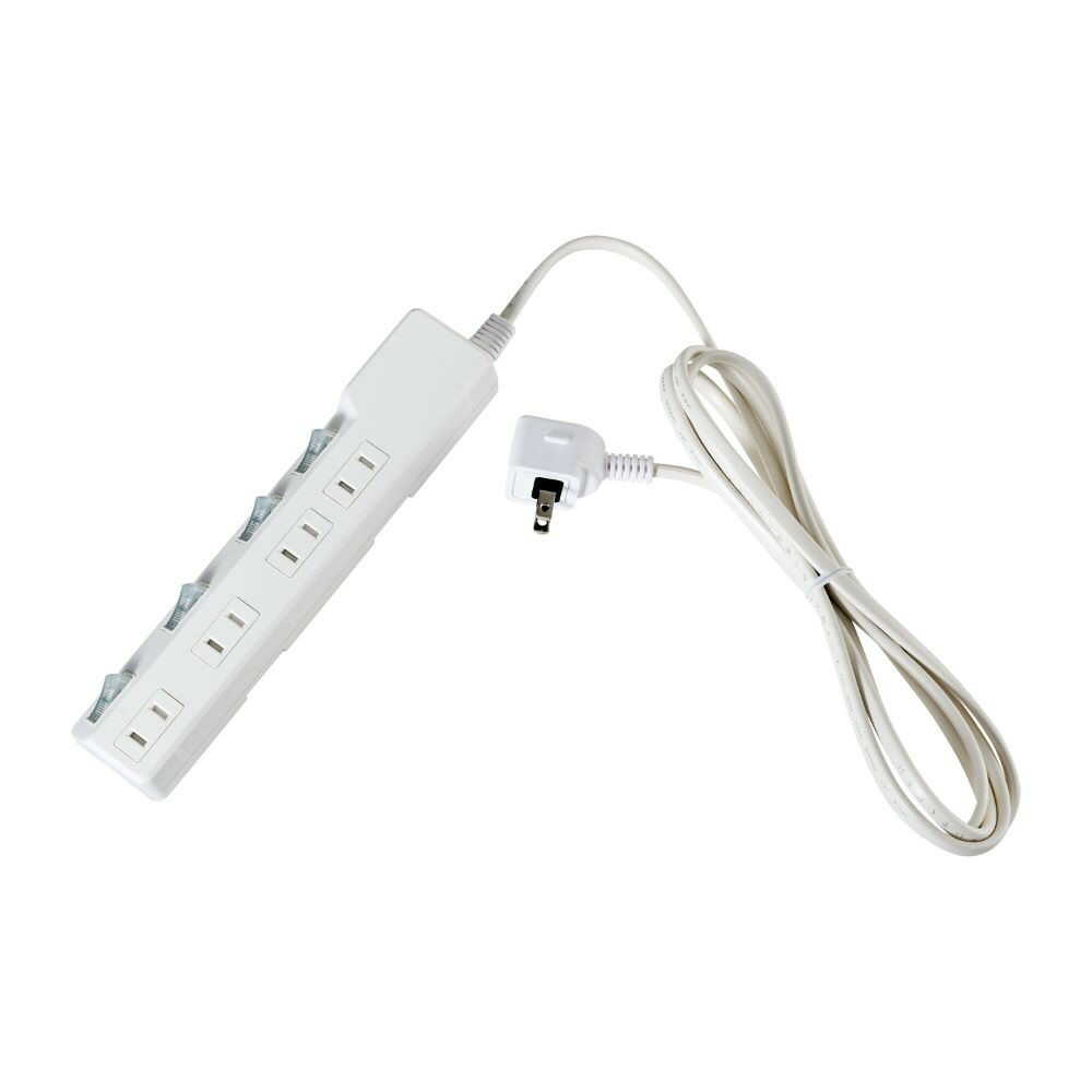 エルパ ELPA 耐雷スイッチ付タップ4P2M 雷ガード LEDランプでON/OFFが分かりやすい 省電力 WLK-42S(W)