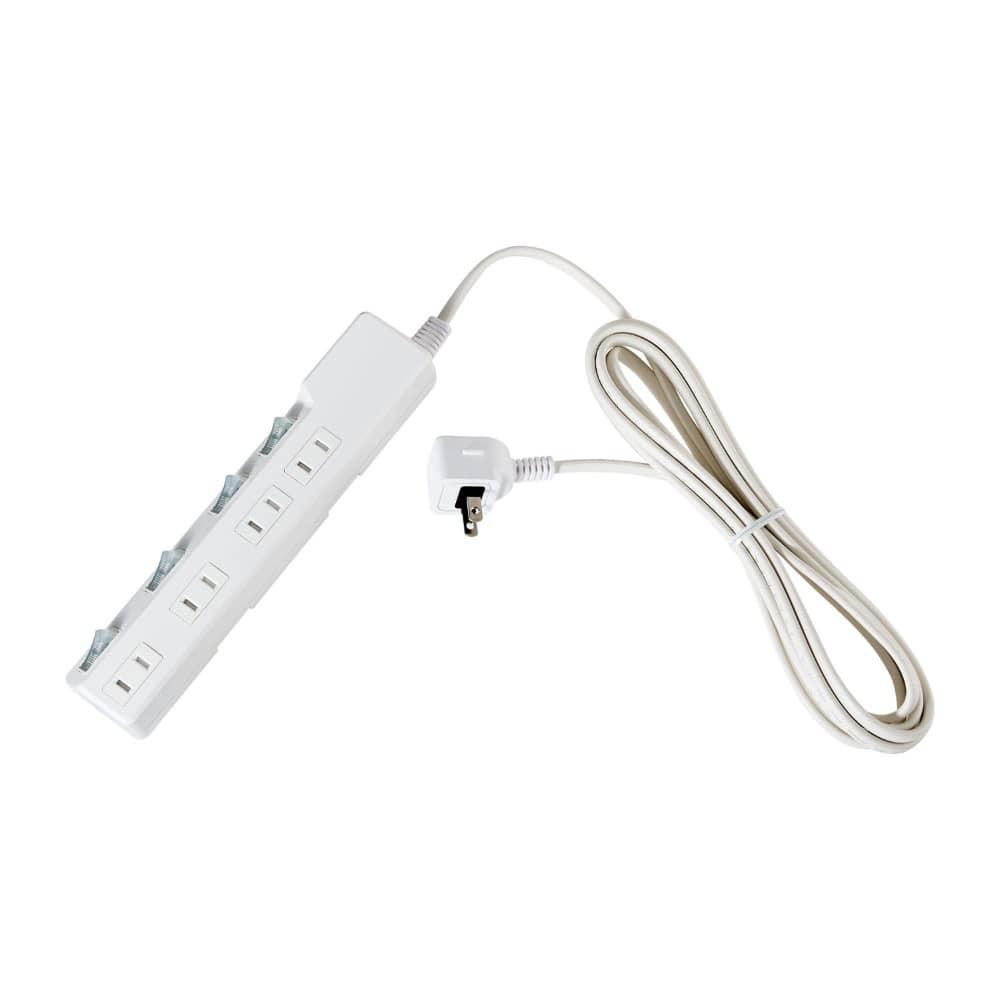 エルパ ELPA 耐雷スイッチ付タップ 4個口3M WLK-43S(W)