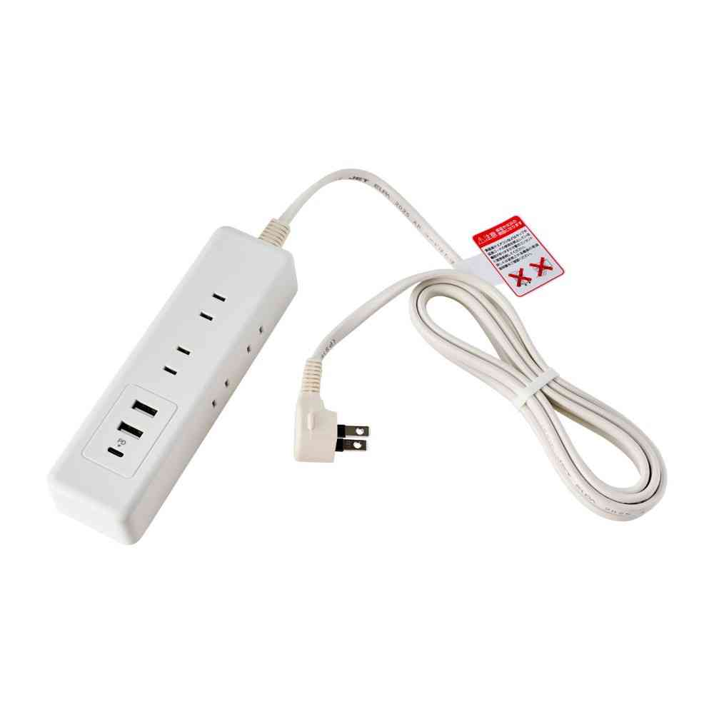 エルパ ELPA コード付6個口USBタップ WL-6322SUC(W)