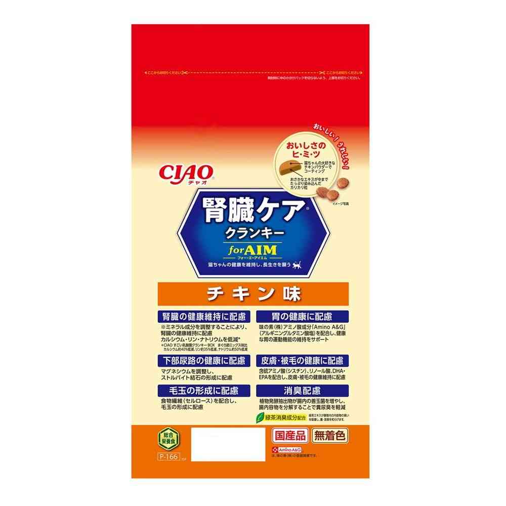 いなばペットフード CIAO腎臓ケアクランキー チキン味 140g×4袋