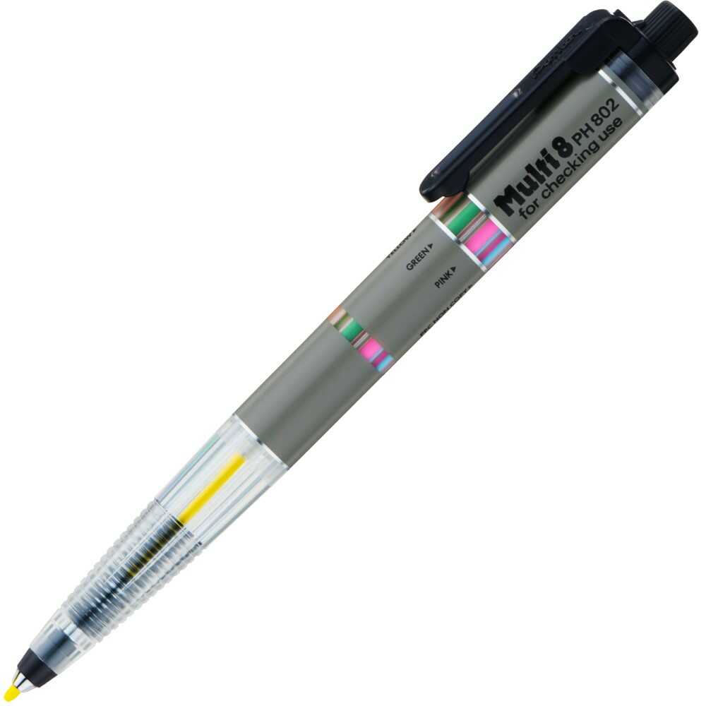 ぺんてる シャープペンシル マルチ8セット ホルダータイプ 色芯8色 専用替芯 芯削り器付き PH802ST 1本 ●内蔵芯:2.0芯(赤・青・緑・茶・橙・黄・ピンク・PPCノンコピー)
●軸色:グレー