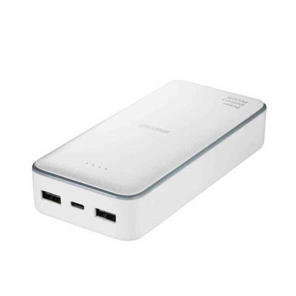 マクセル PD対応 急速充電 USB Type-C対応 モバイル充電バッテリー 20000mAh ホワイト 1台 ホワイト