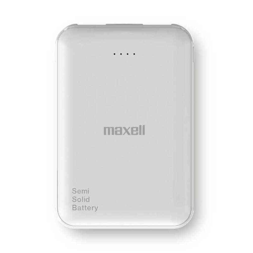 マクセル モバイルバッテリー 半固体電池 5000mAh ホワイト MPC-CSSB5000 1台 ホワイト