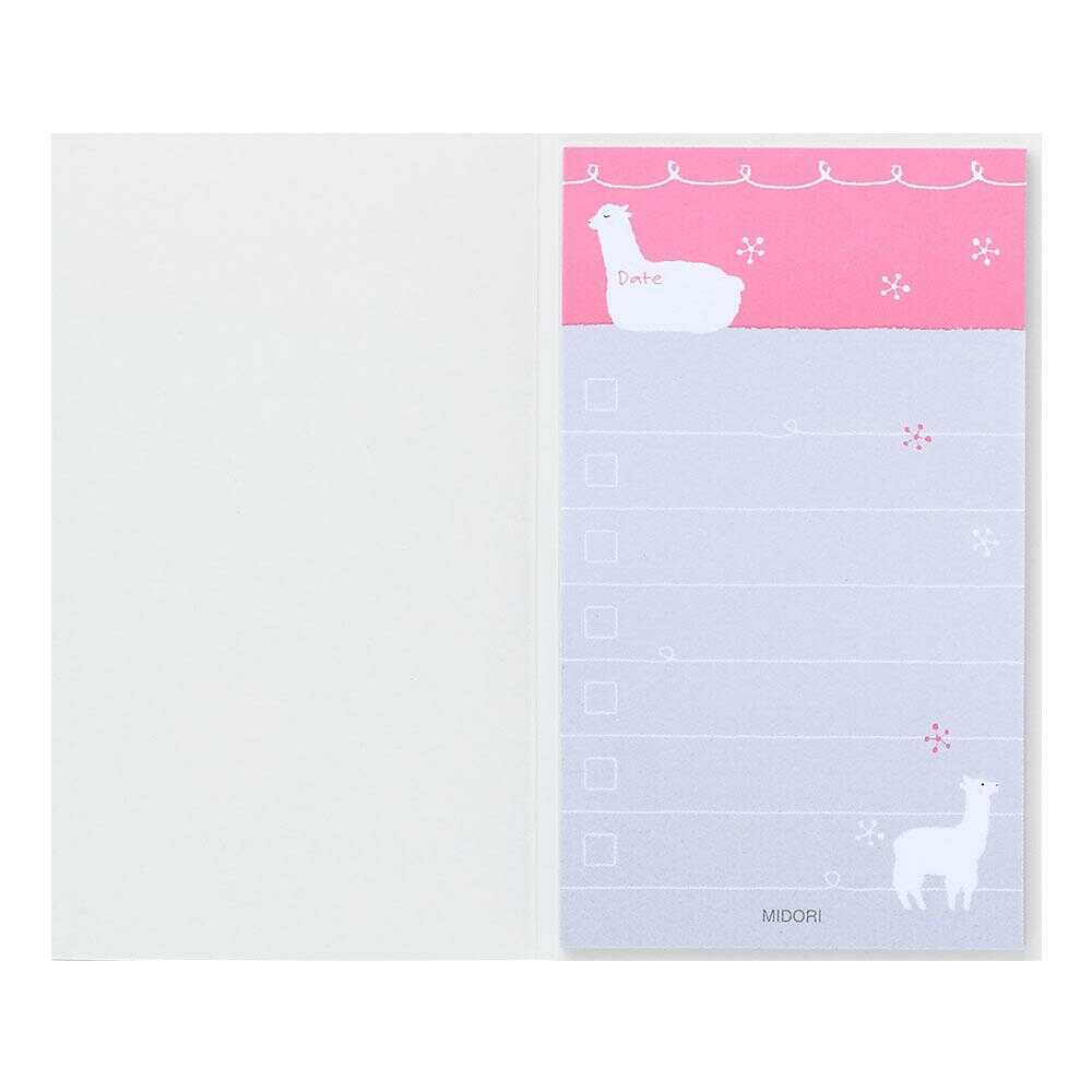 ミドリ 付せん紙 やること アルパカ柄 24枚