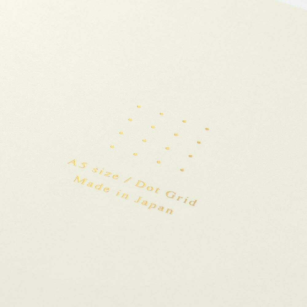 ミドリ ノート<A5> カラー ドット方眼 白 1冊 白