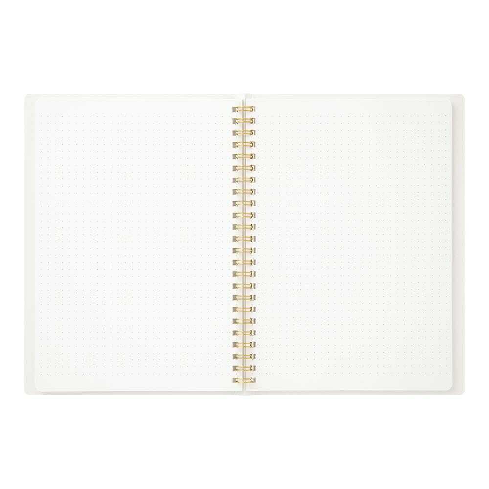 ミドリ リングノート<A5> カラー ドット方眼 白 1冊 白