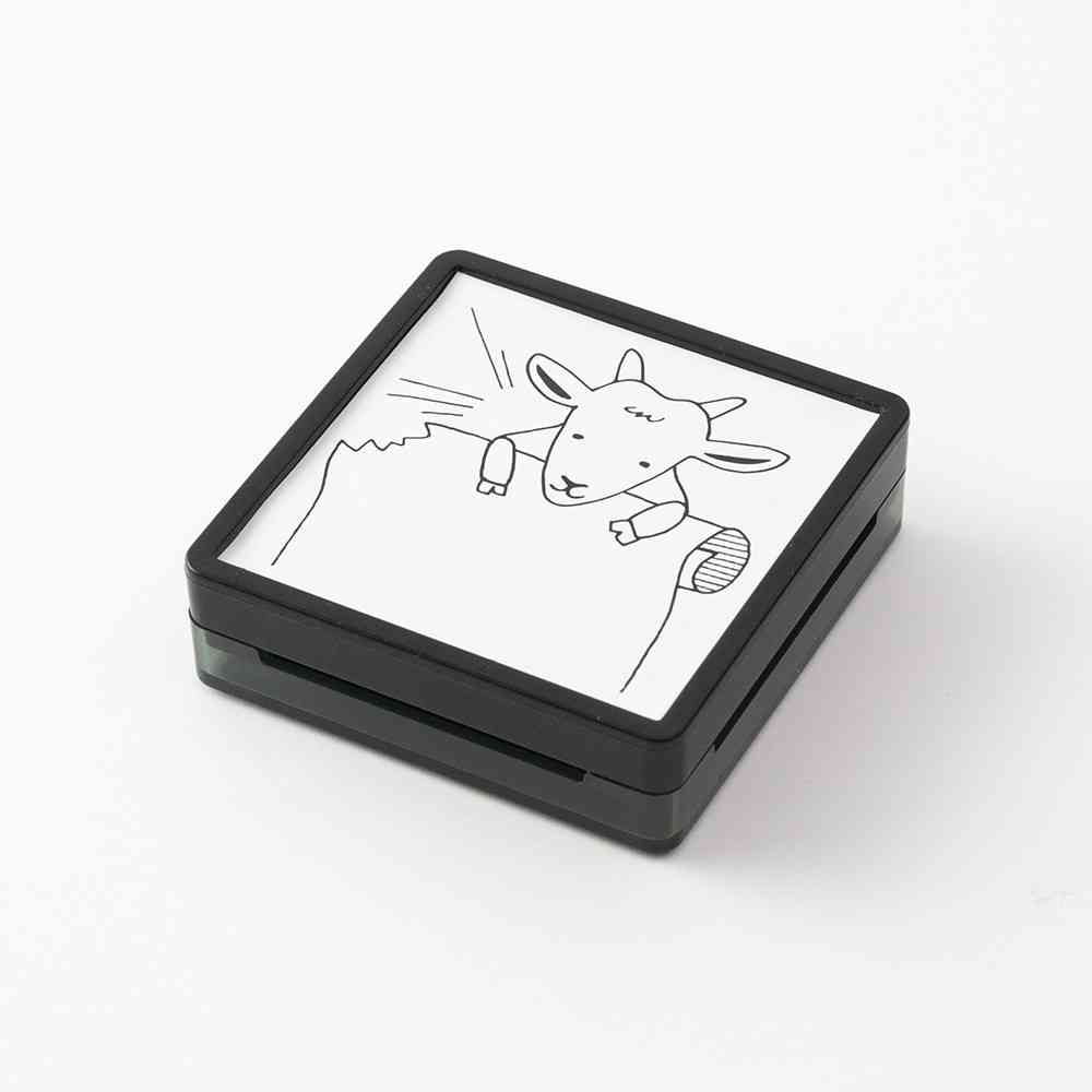 ミドリ スタンプ 浸透印 ヤギ柄 1個