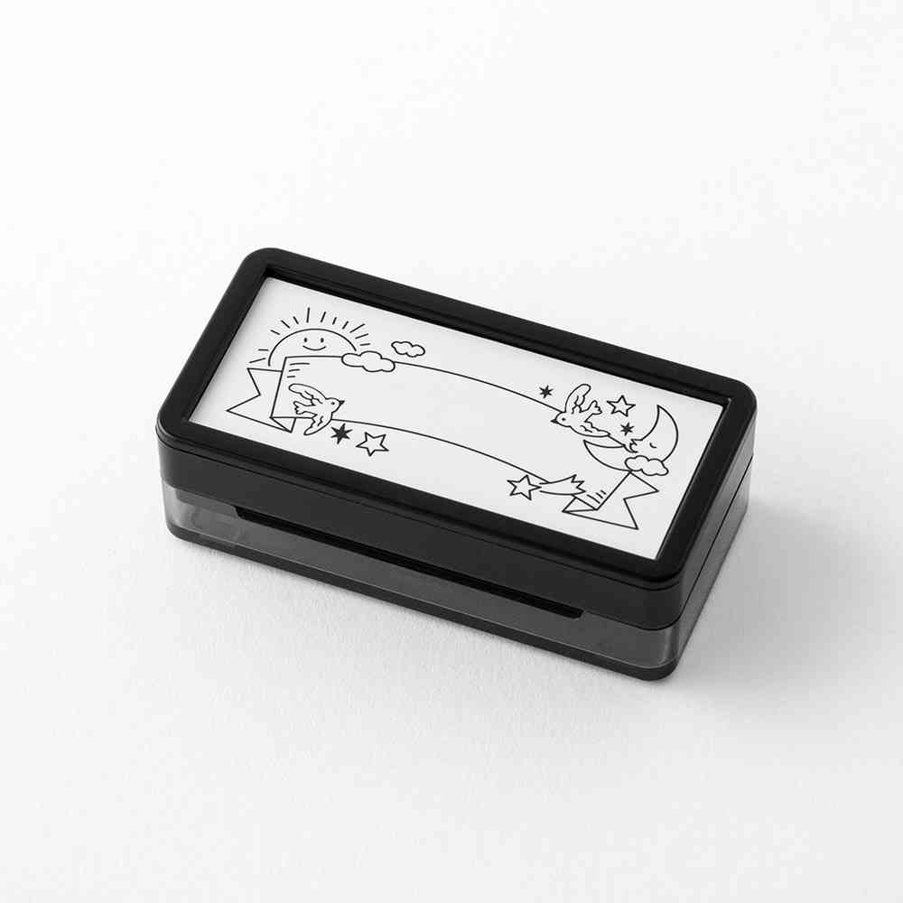 ミドリ スタンプ 浸透印 ハーフ 天気柄 1個