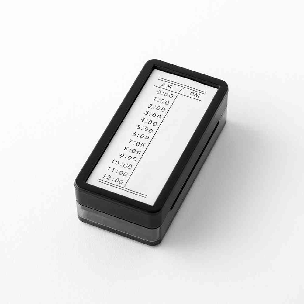 ミドリ スタンプ 浸透印 ハーフ バーチカル柄 1個