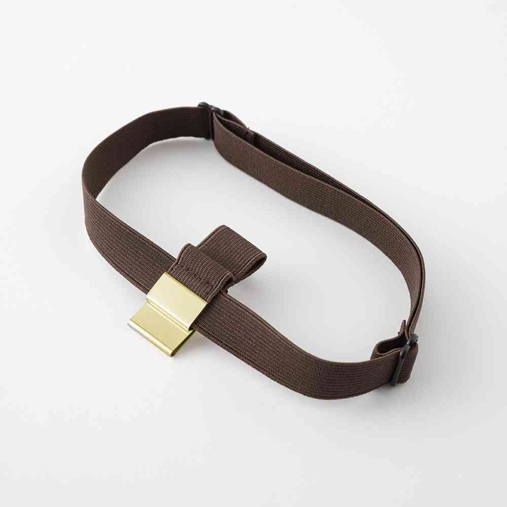 ミドリ ペンホルダーバンド B6~A5用 茶 1個