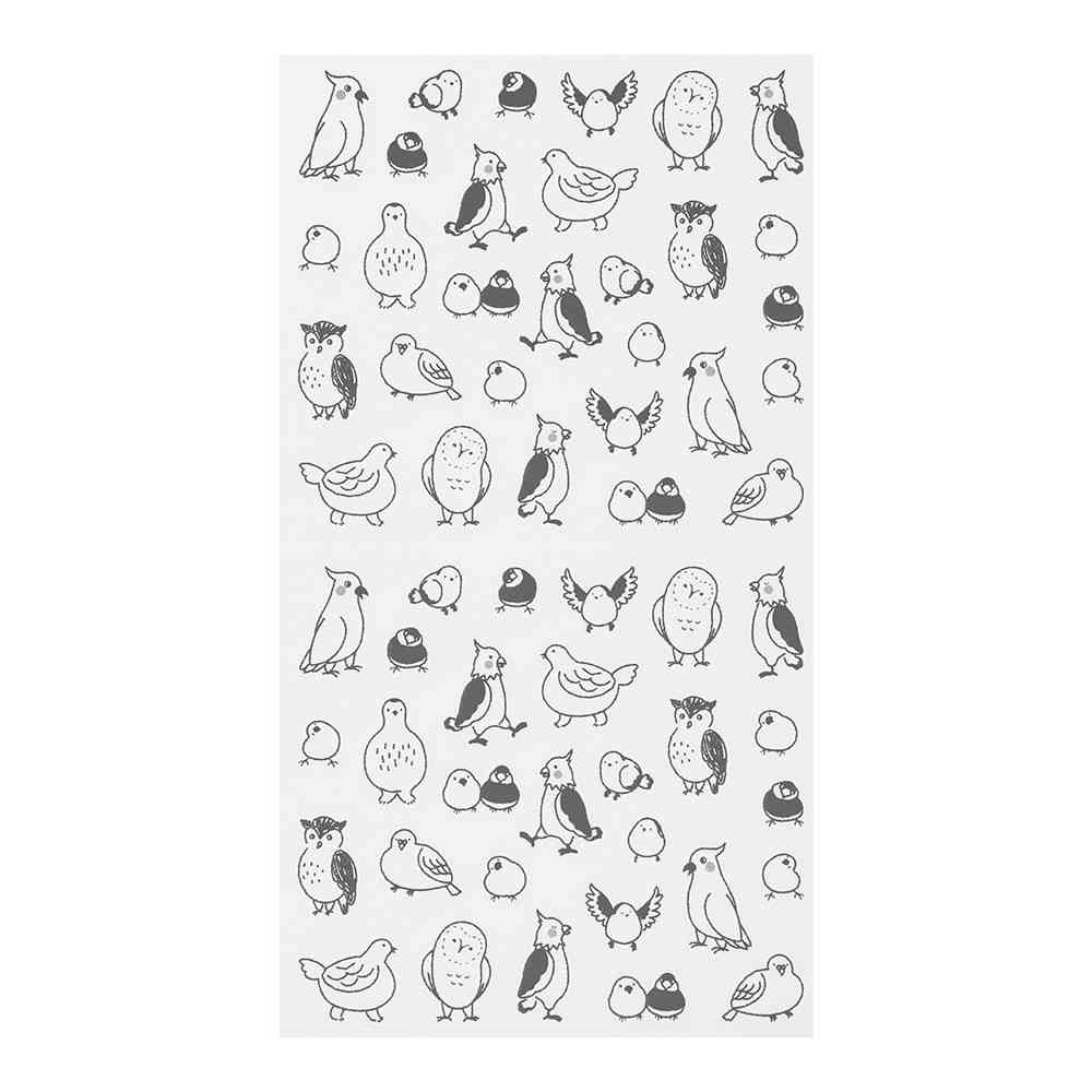 ミドリ シール 2593 おしゃべり トリ柄 1パック