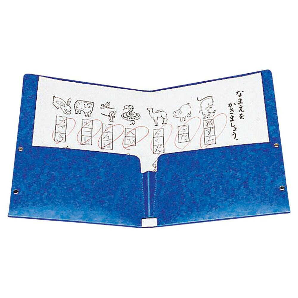 リヒトラブ ポケットファイル A4(A3・2ツ折) 藍 1冊 藍