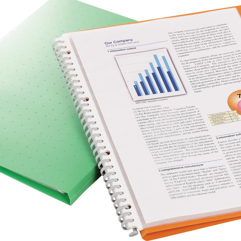 リヒト AQUA DROPs クリヤーブック(ポケット交換タイプ) A4 青 ポケット 15枚