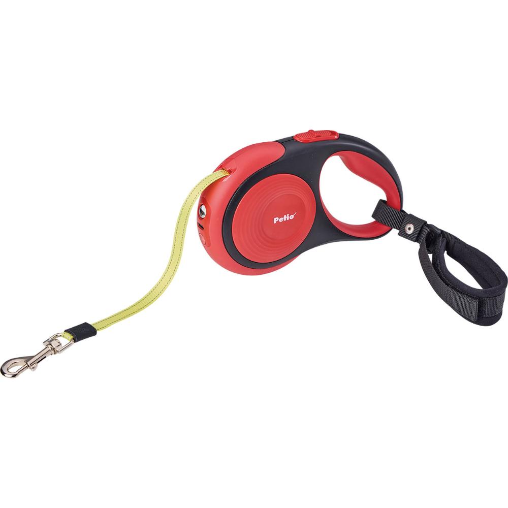 犬用伸縮引ひもリールリード ナイトウォーカーEX ML レッド メーカー直送 ▼返品・キャンセル不可【他商品との同時購入不可】