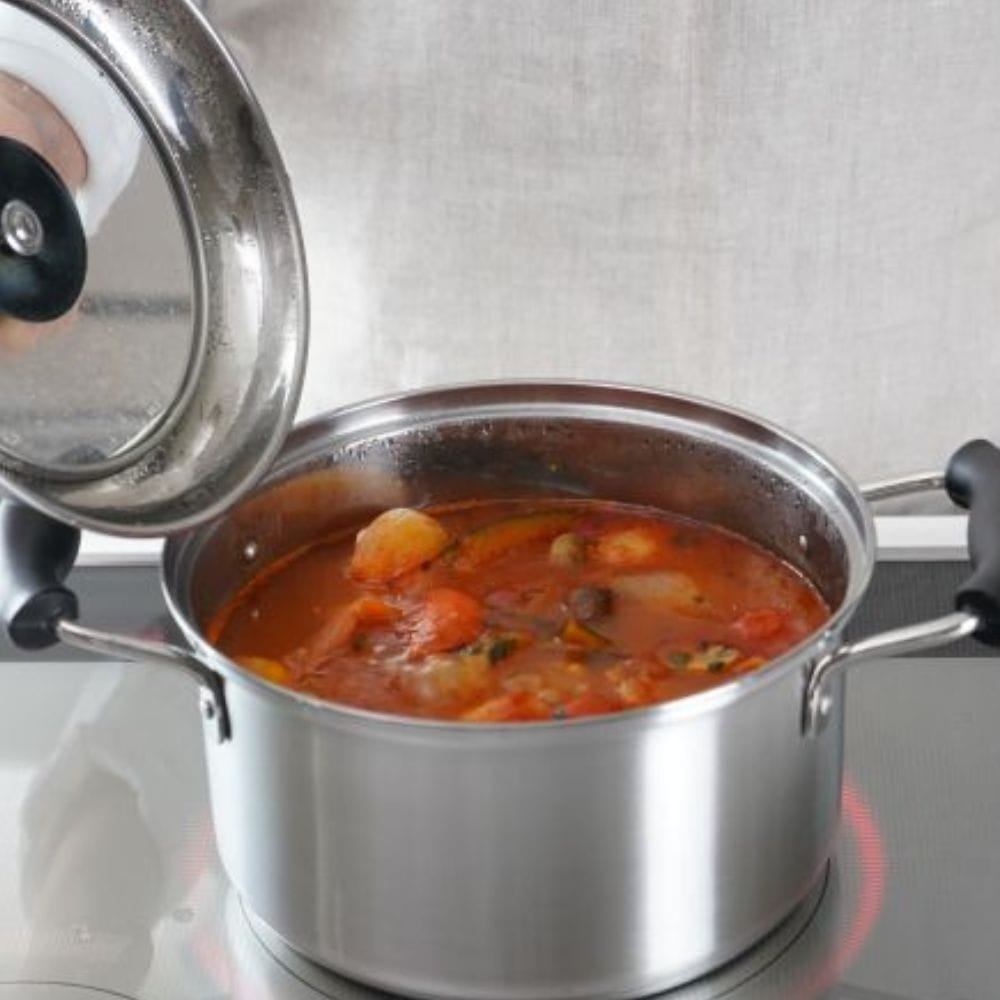 和平フレイズ ローザーIH対応両手鍋22cm シルバー シルバー 幅34.5×奥24×高18cm