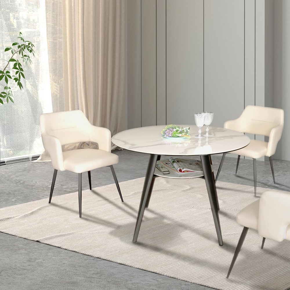 ダイニングチェア Olbia 回転式 ブラック 2脚セット メーカー直送▼返品・キャンセル不可【他商品との同時購入不可】