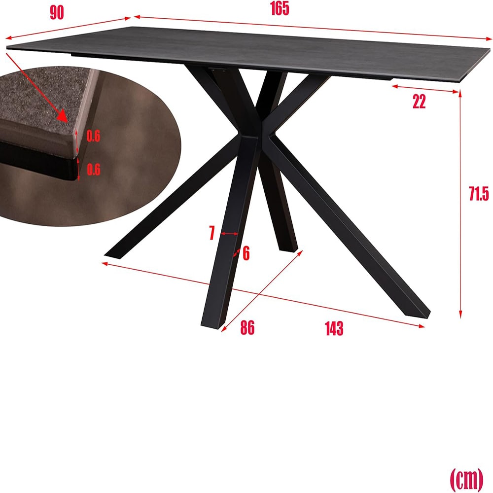ダイニングセット ブレシア ストームグレー-BK 165 メーカー直送▼返品・キャンセル不可【他商品との同時購入不可】