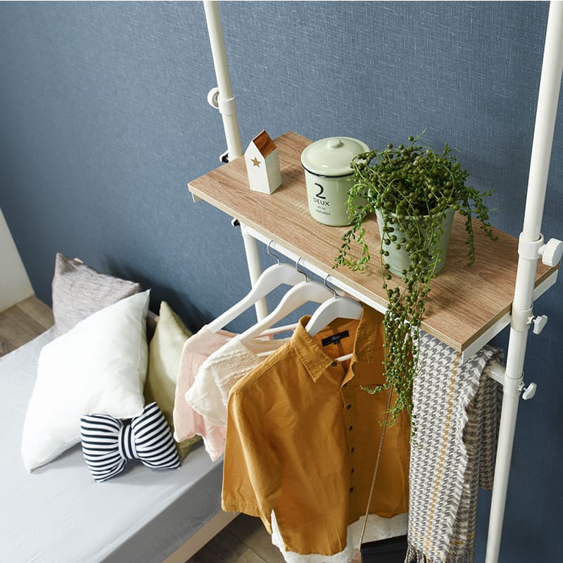 突っ張りハンガーラック KTR-3151WH 【直送品】 返品・キャンセル・他商品と同時購入は不可