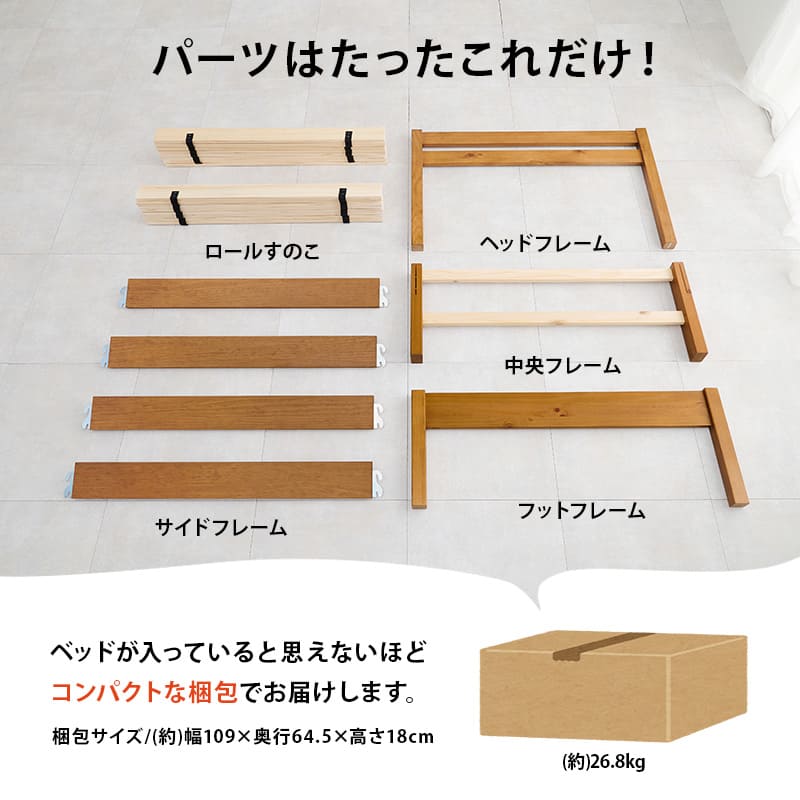 組立簡単 シングルベッド MB-5155SNA 【直送品】 返品・キャンセル・他商品と同時購入は不可