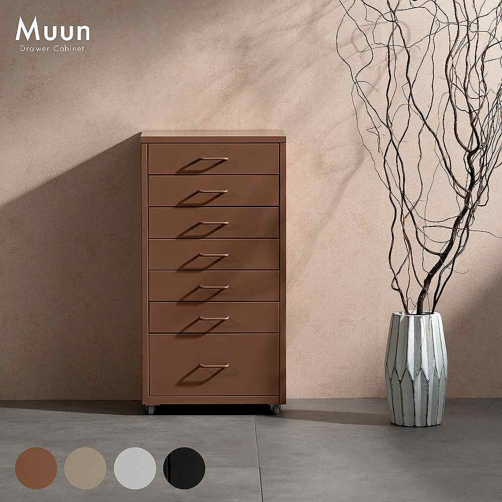 ドロワーキャビネット ムーン DCB-7S コーラルピンク メーカー直送 ▼返品・キャンセル不可【他商品との同時購入不可】