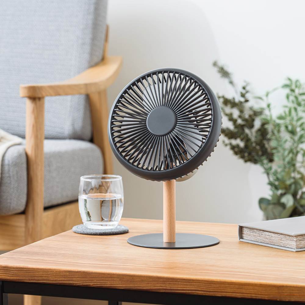 ミニリビングファンLEDライト付 グレー PBAF003-DG メーカー直送▼返品・キャンセル不可【他商品との同時購入不可】