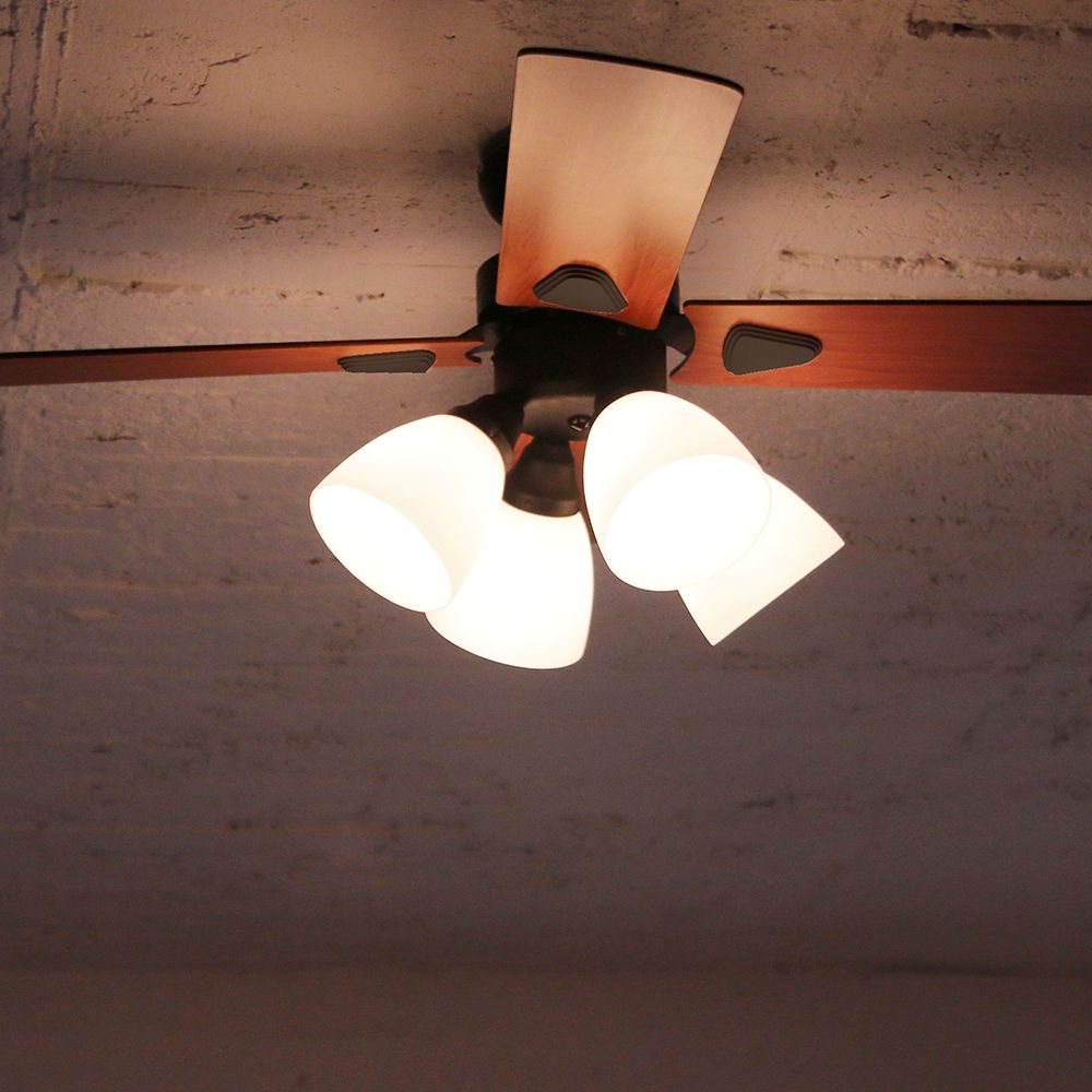 シーリングファン 4灯 ブラック BIG-101-BK メーカー直送▼返品・キャンセル不可【他商品との同時購入不可】