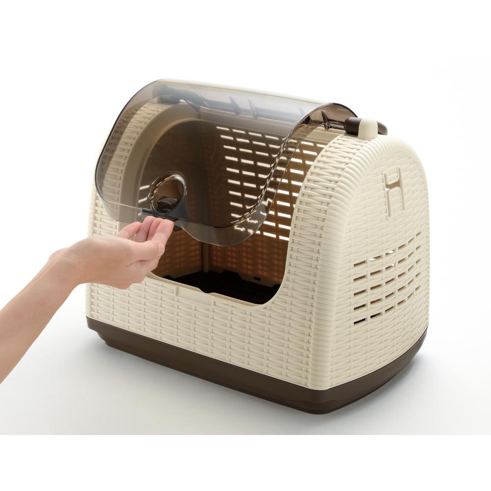 ラタンキャリー アイボリー メーカー直送▼返品・キャンセル不可【他商品との同時購入不可】