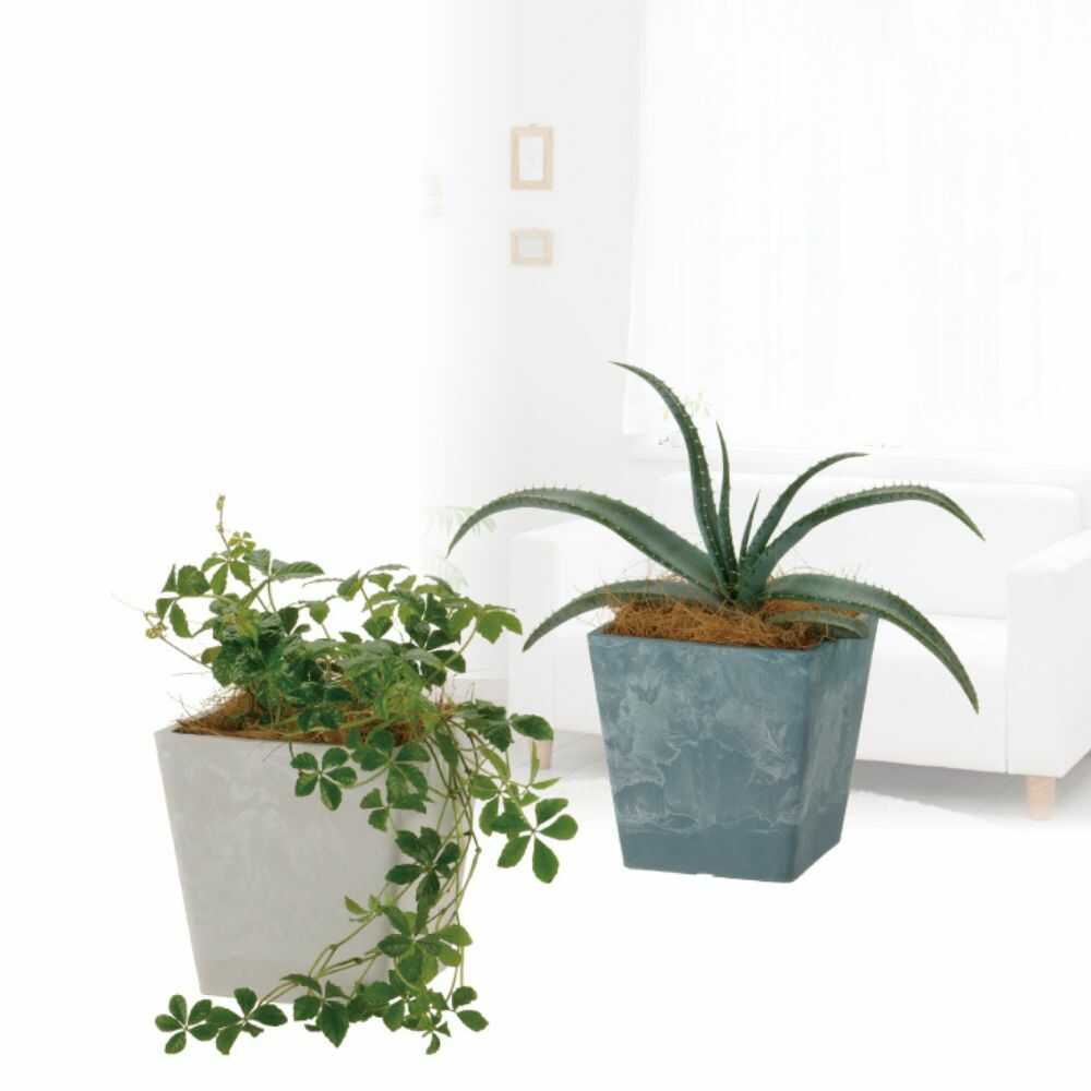 リッチェル ボタニー スクエアポット10型 1個 ブルー