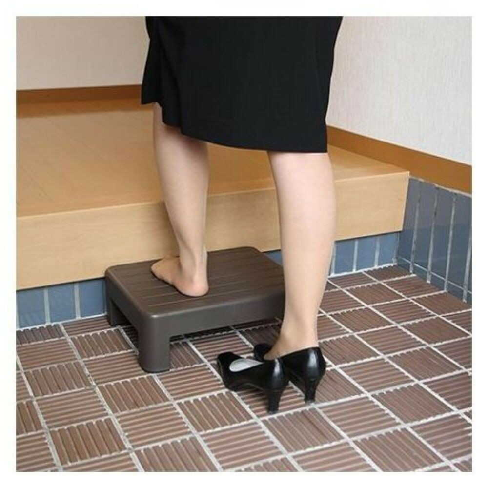 小原産業 玄関踏み台 小型ブラウン