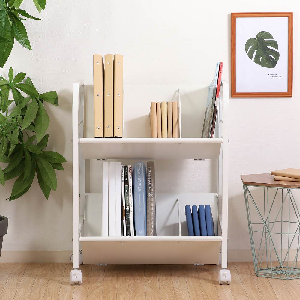 ファイルワゴン2段 83983 メーカー直送 ▼返品・キャンセル不可【他商品との同時購入不可】