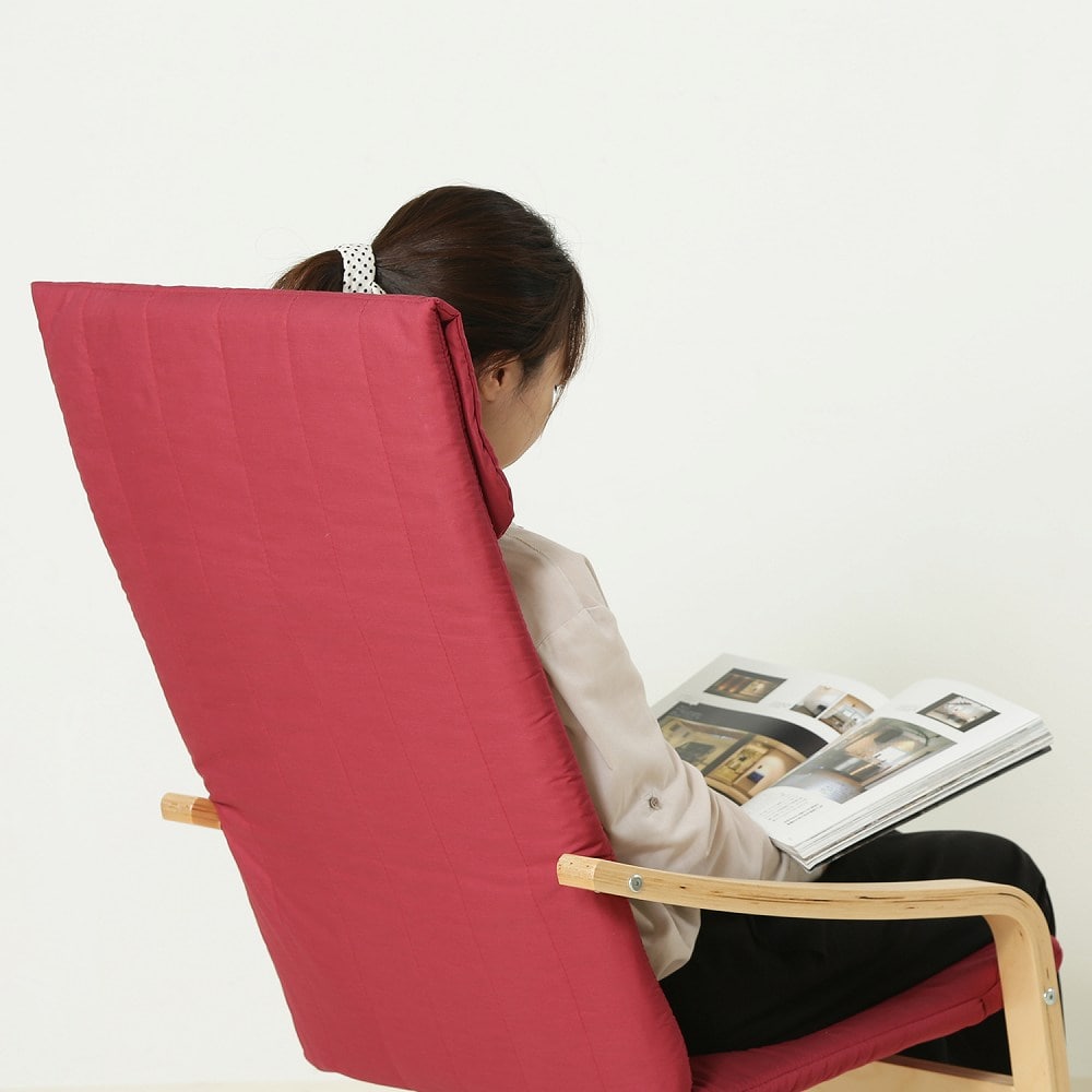 リラックスチェアー スリム ワインレッド 84293 メーカー直送 ▼返品・キャンセル不可【他商品との同時購入不可】