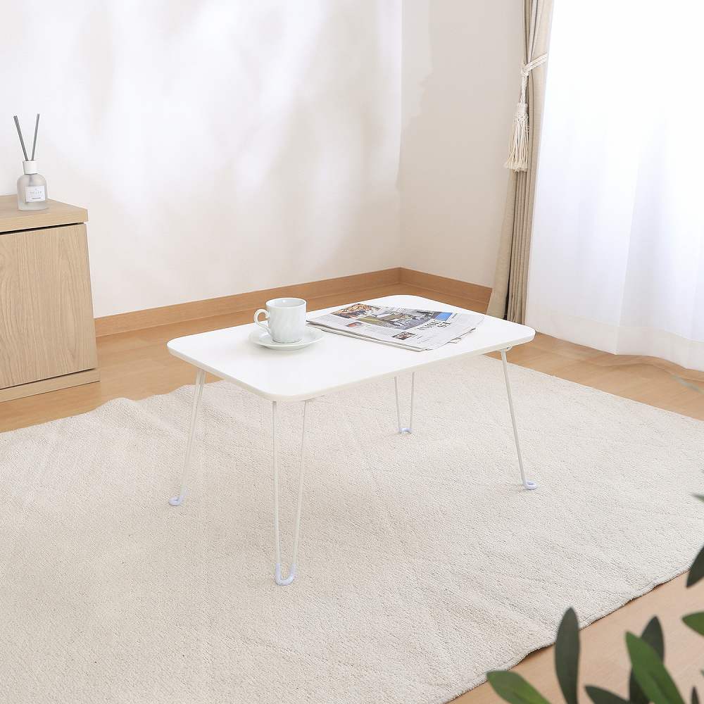 くすみカラーテーブル クレール 6040 ホワイト 85379 メーカー直送 ▼返品・キャンセル不可【他商品との同時購入不可】