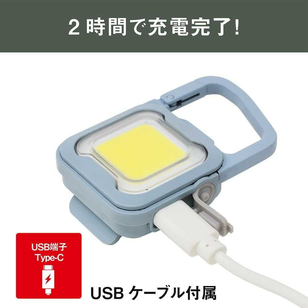 ムサシ 充電式 ぴかり MINI LIGHT ダスティブルー WRC-22DB ダスティブルー