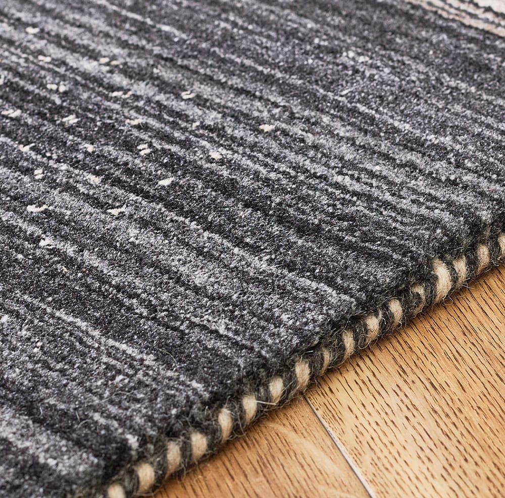 ギャッベマット LORRI BUFF 無染色 BK 60×90cm メーカー直送 ▼返品・キャンセル不可【他商品との同時購入不可