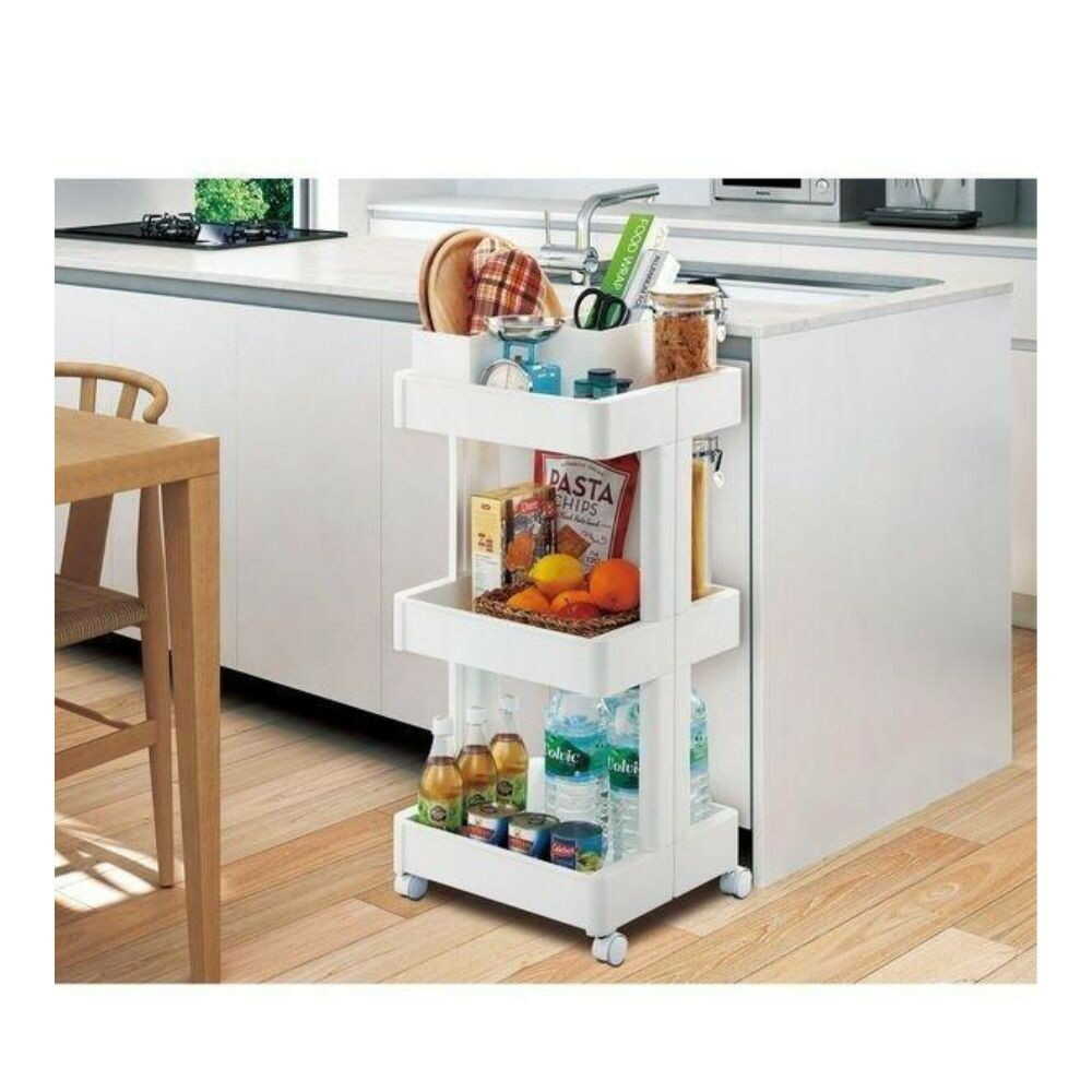 不動技研 スマートワゴン350-3段 ホワイト ホワイト