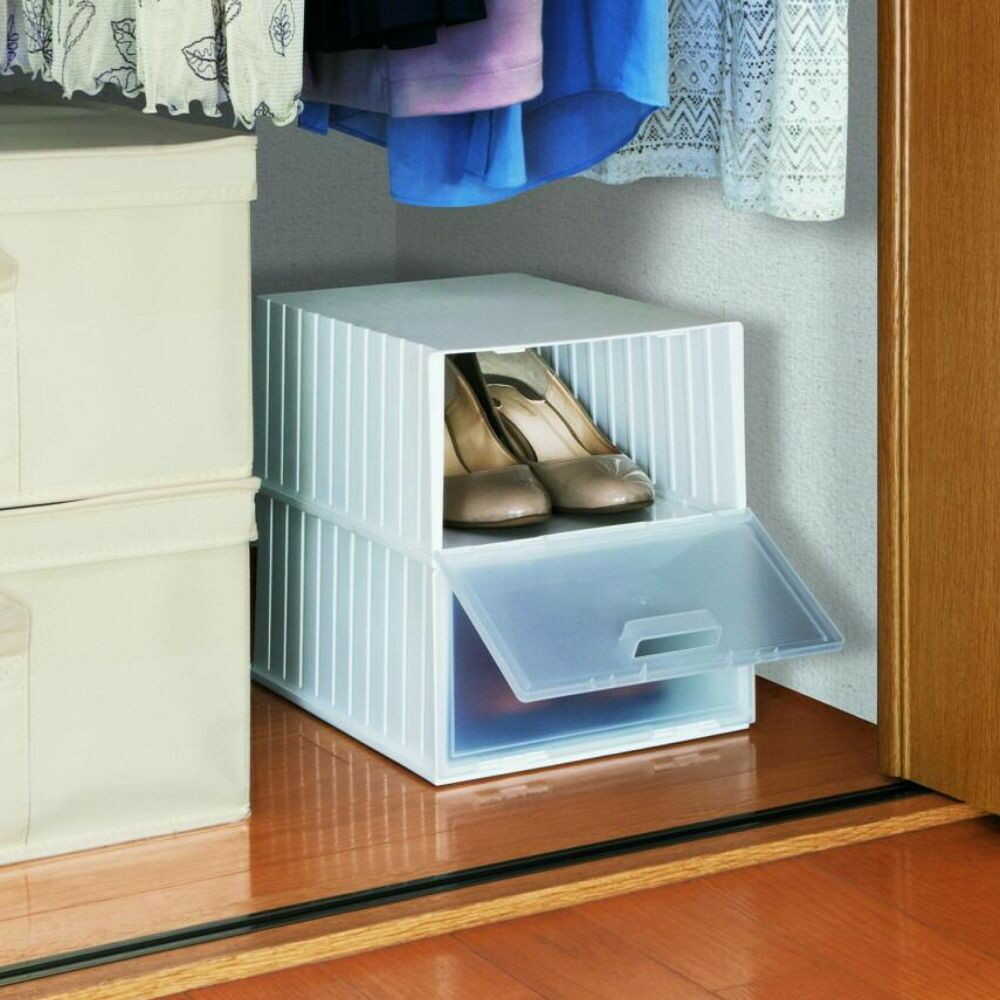 不動技研 シューズボックス2個セット ホワイト ホワイト