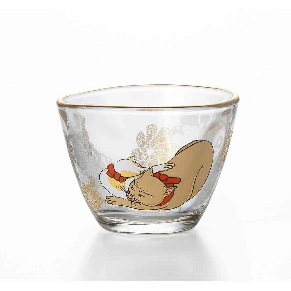 アデリア プレミアムニッポンテイスト 盃&豆皿セット クリーム&ブチ 90ml盃1個×豆皿1枚