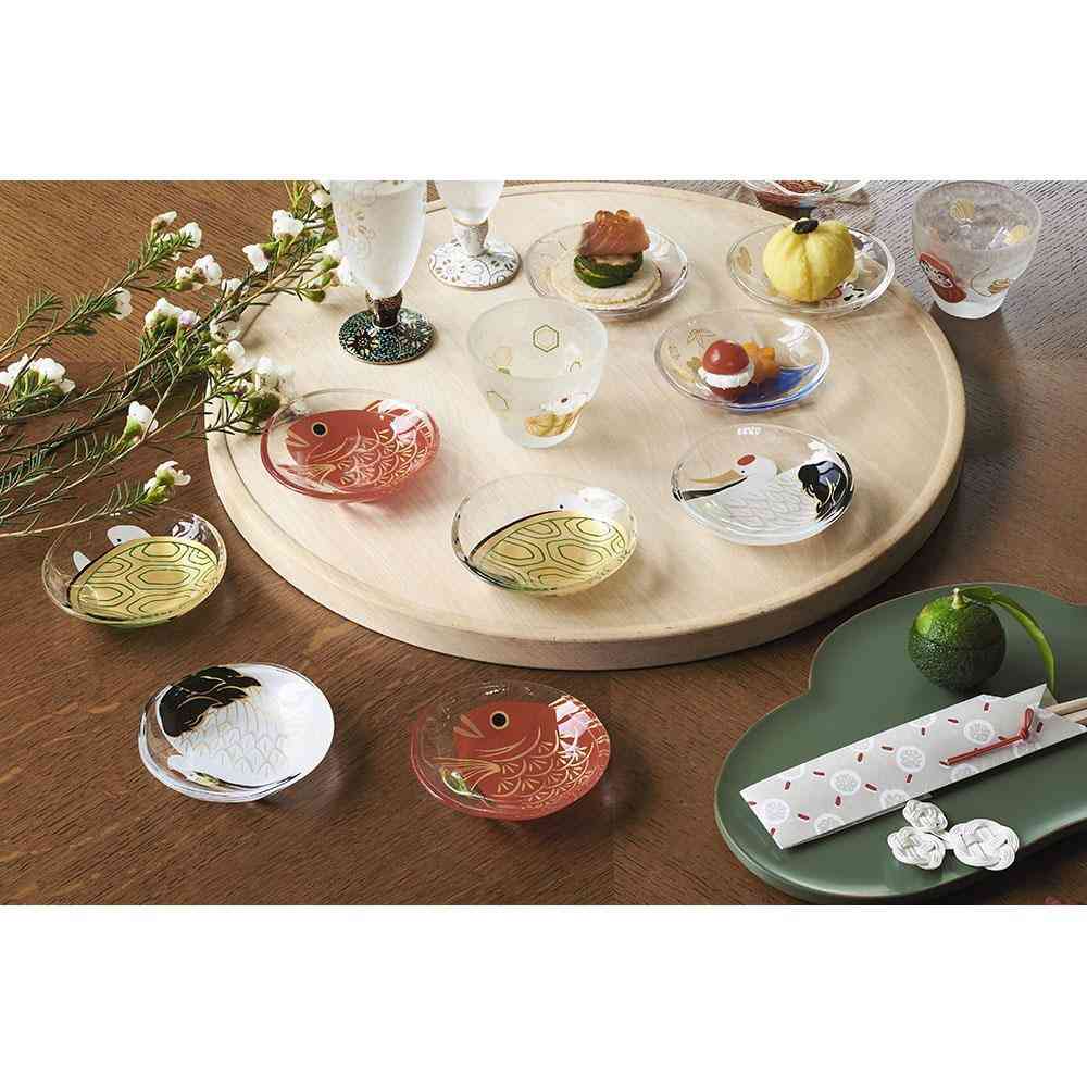 アデリア めでたmono 福寿 豆皿 鶴亀セット 豆皿×2枚