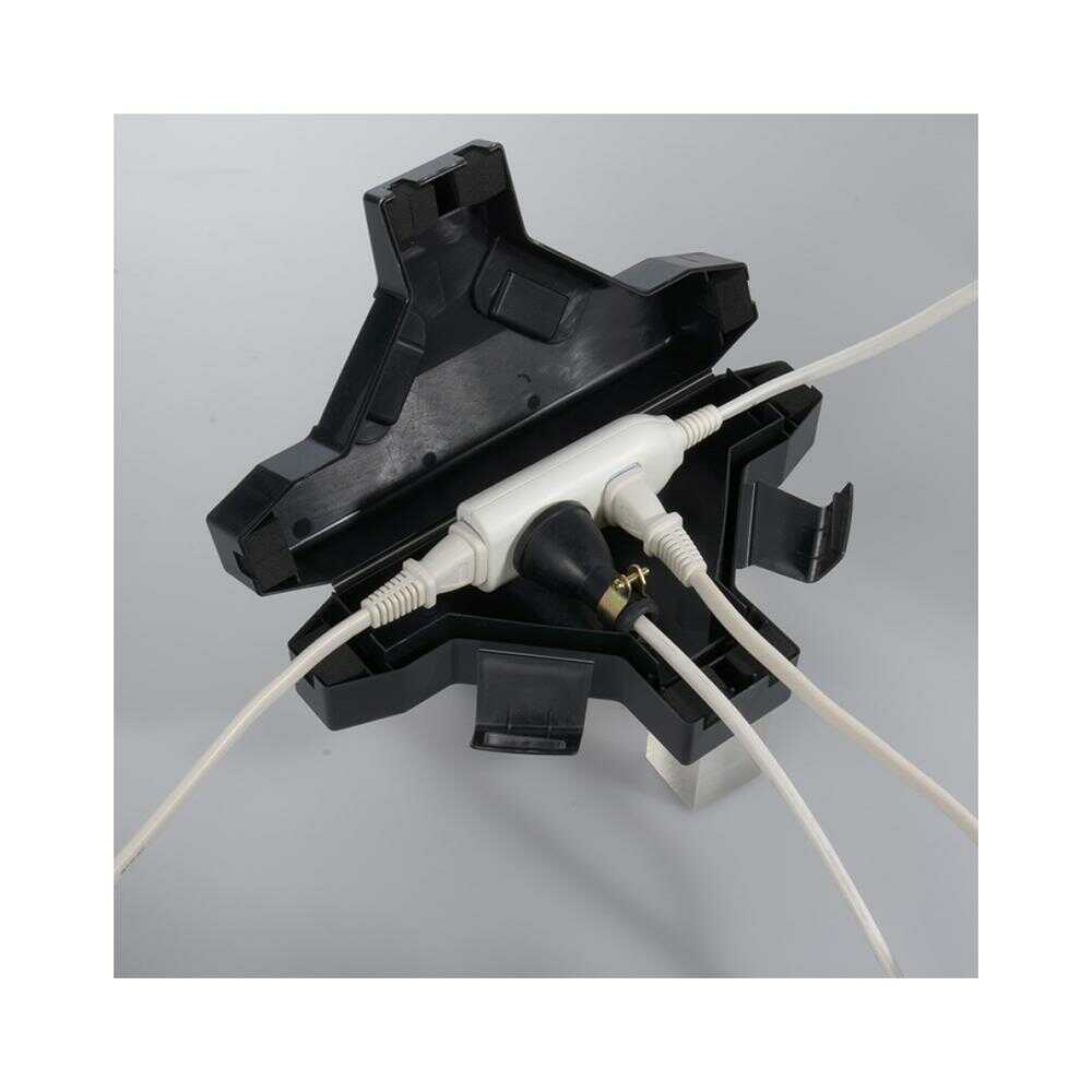 オーム電機 コンセントボックス ブラック