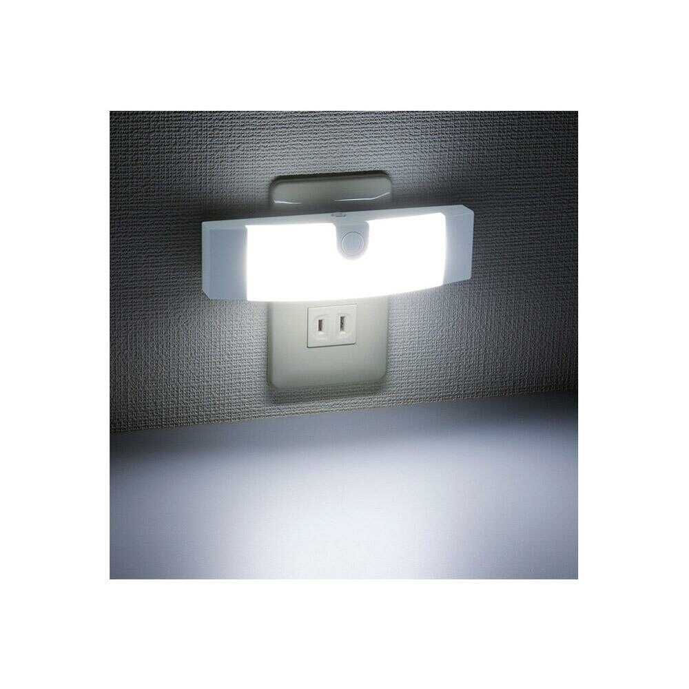 オーム電機 明暗センサー式ナイトライト ホワイト ホワイト