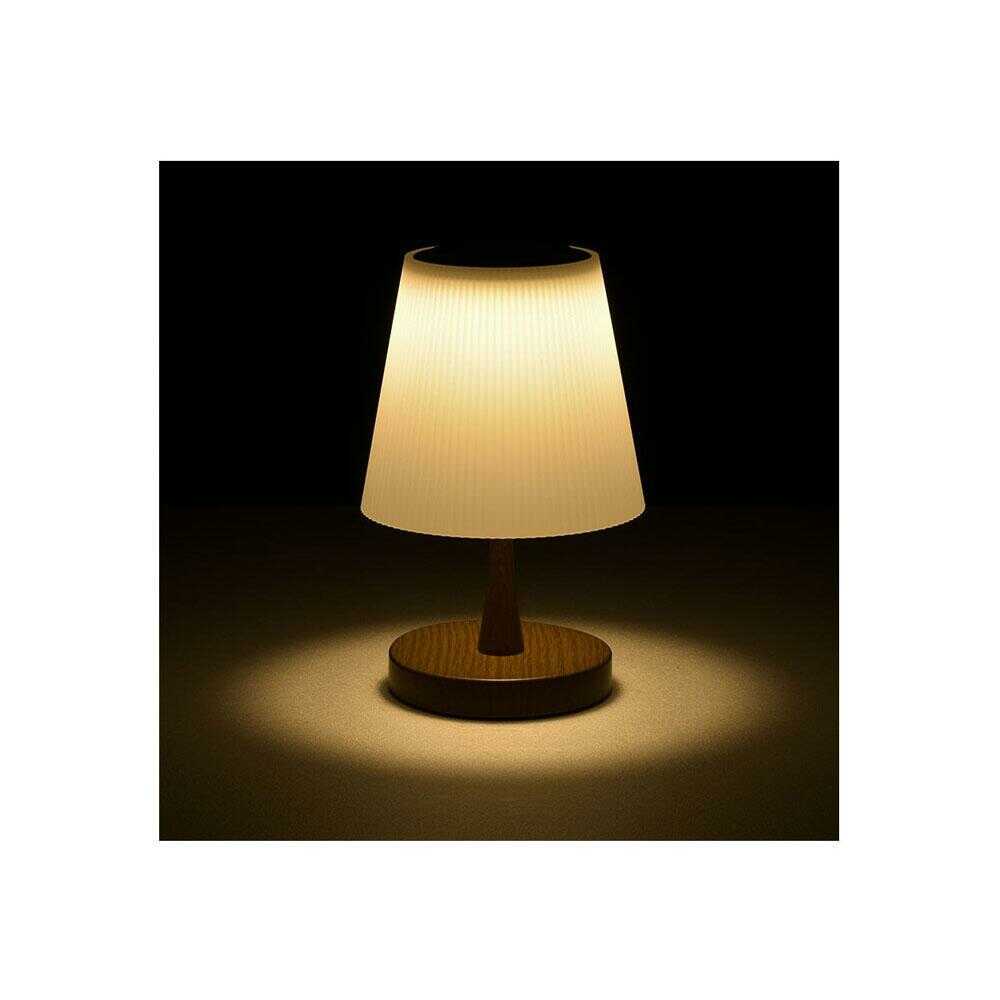 オーム電機 LEDタッチライト 調光式 電球色 ブラウン