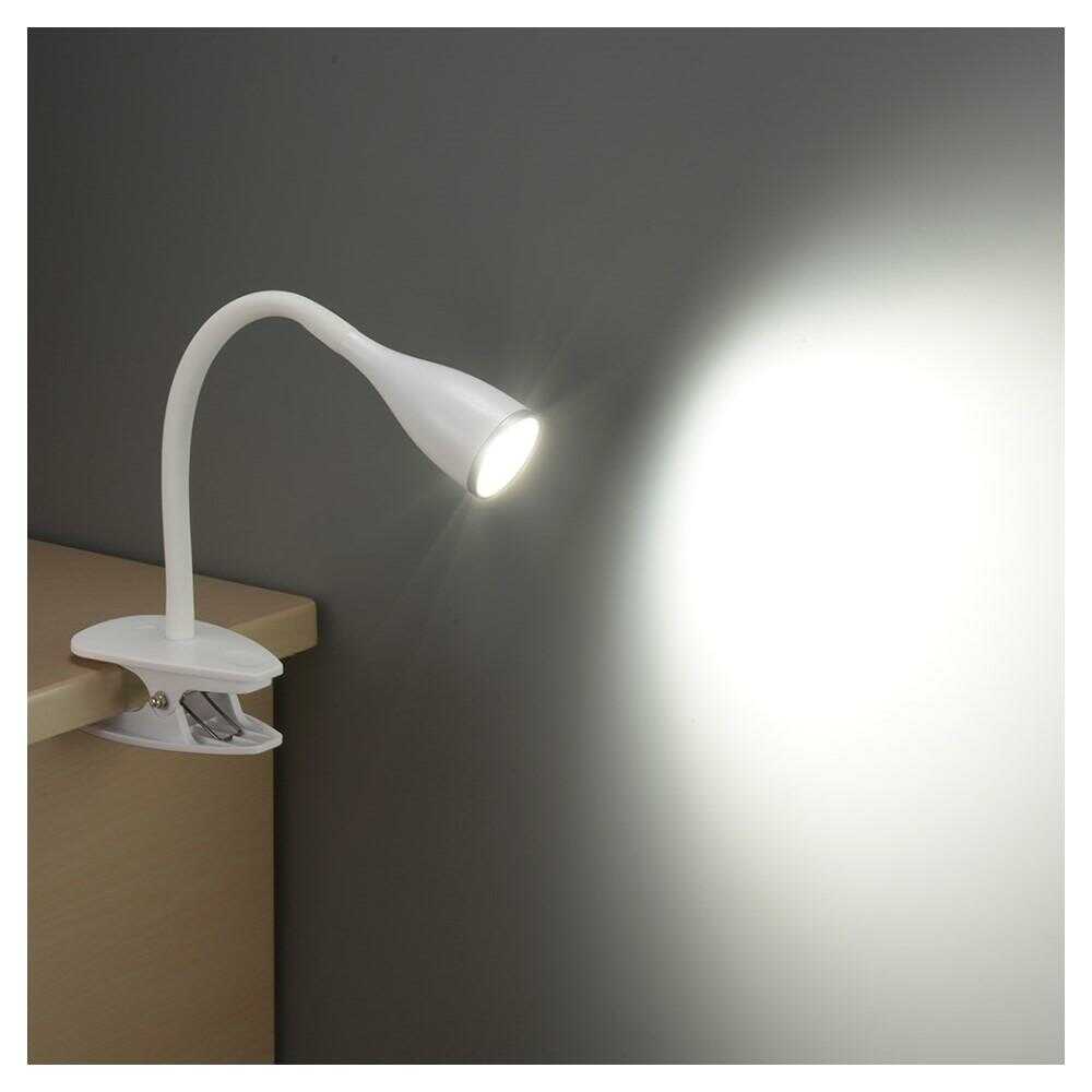 オーム電機 LEDクリップライト 昼白色 1個 ホワイト