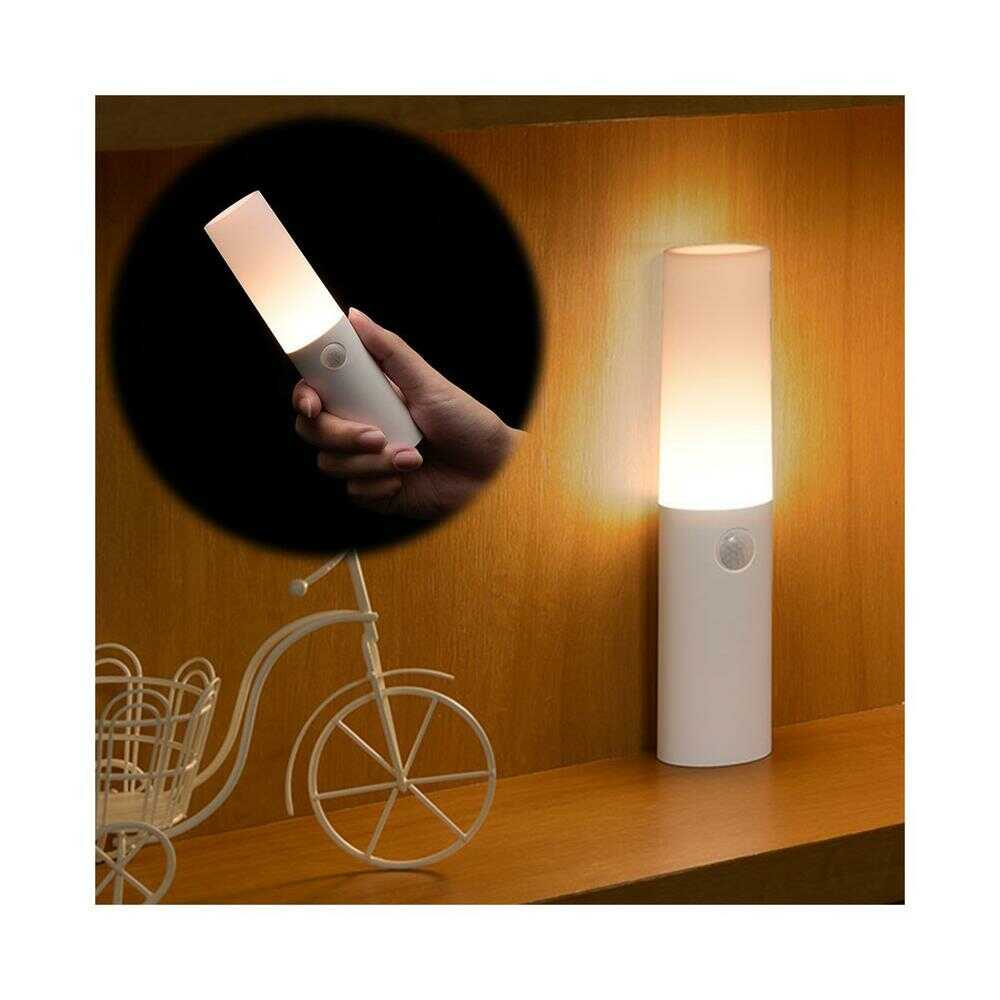 オーム電機 LEDセンサーライト 人感明暗 ハンディライト ホワイト