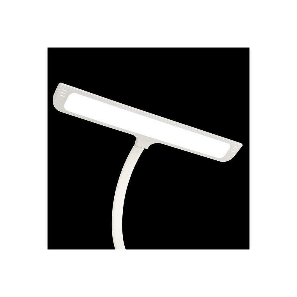 オーム電機 LEDデスクライト 2段階調光 ホワイト ホワイト