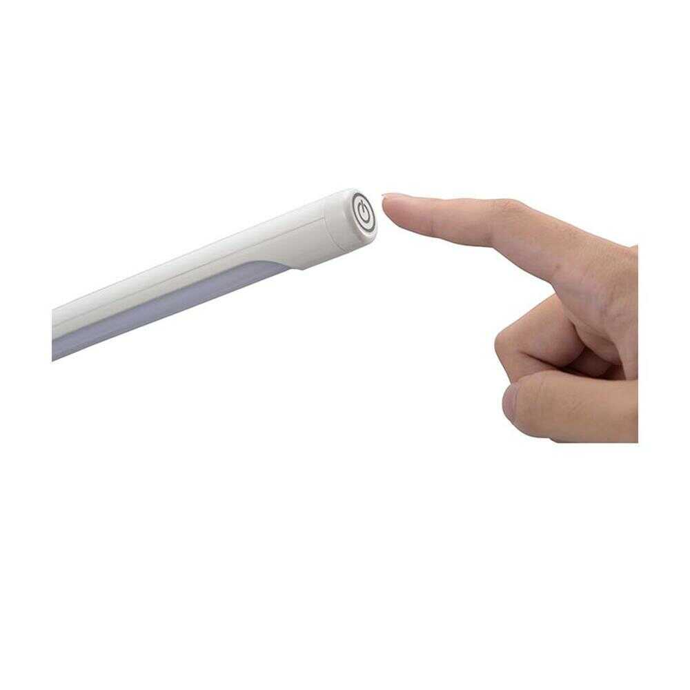 オーム電機 LEDデスクライト 3段階調光 ホワイト ホワイト