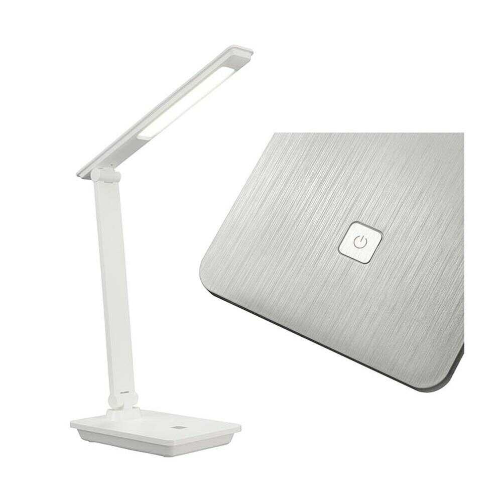 オーム電機 LEDデスクランプ 600lm ホワイト ホワイト