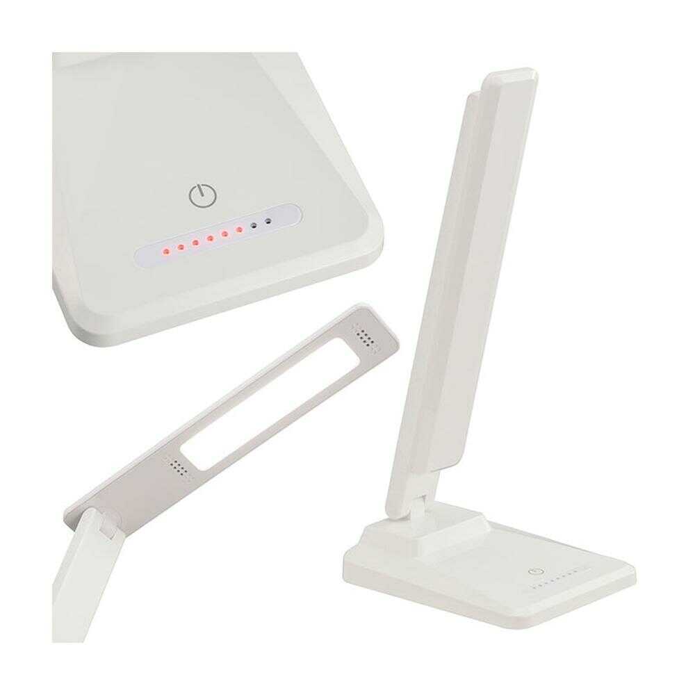 オーム電機 LEDデスクランプ タッチ式センサー ホワイト