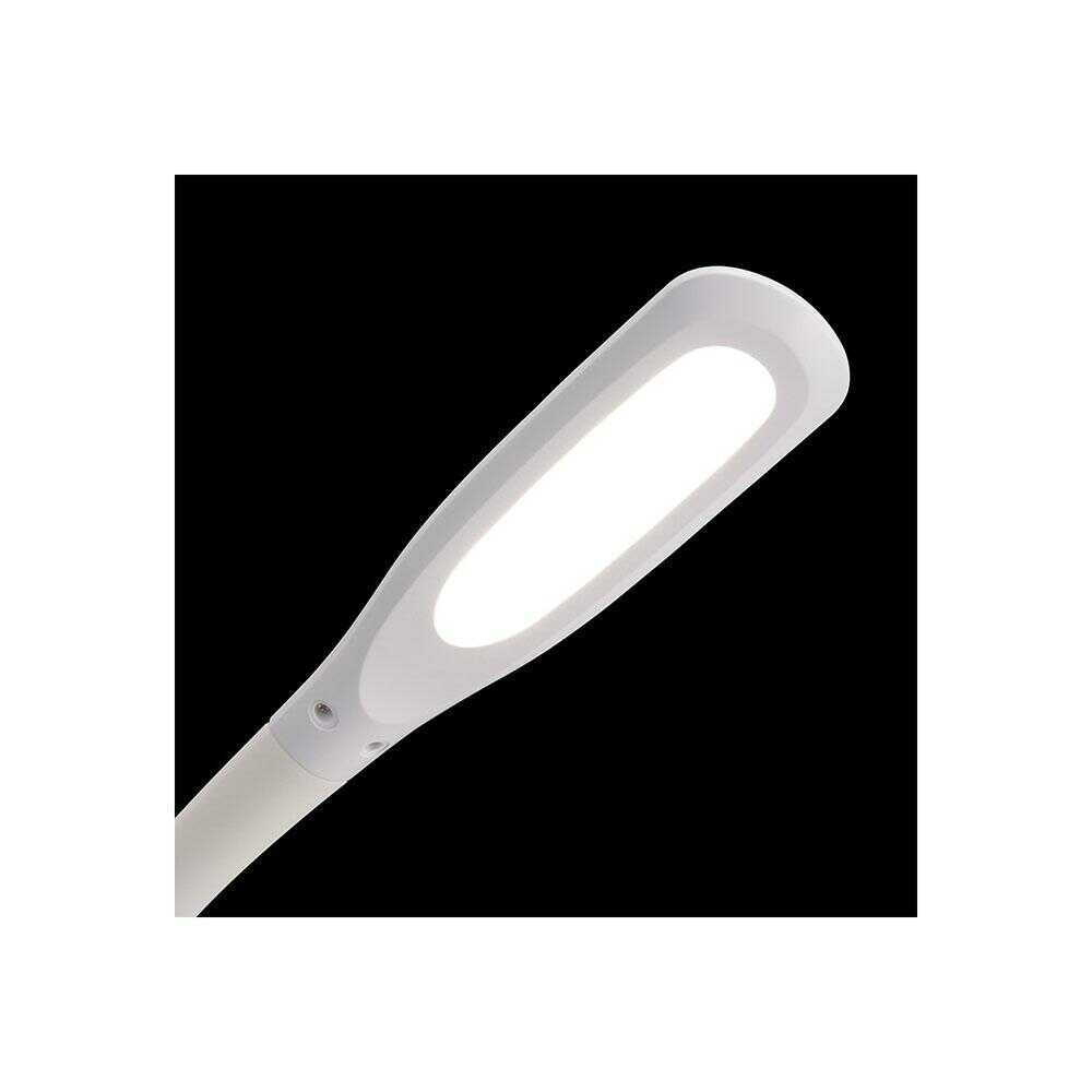 オーム電機 LEDデスクランプ 3段階調光 ホワイト ホワイト